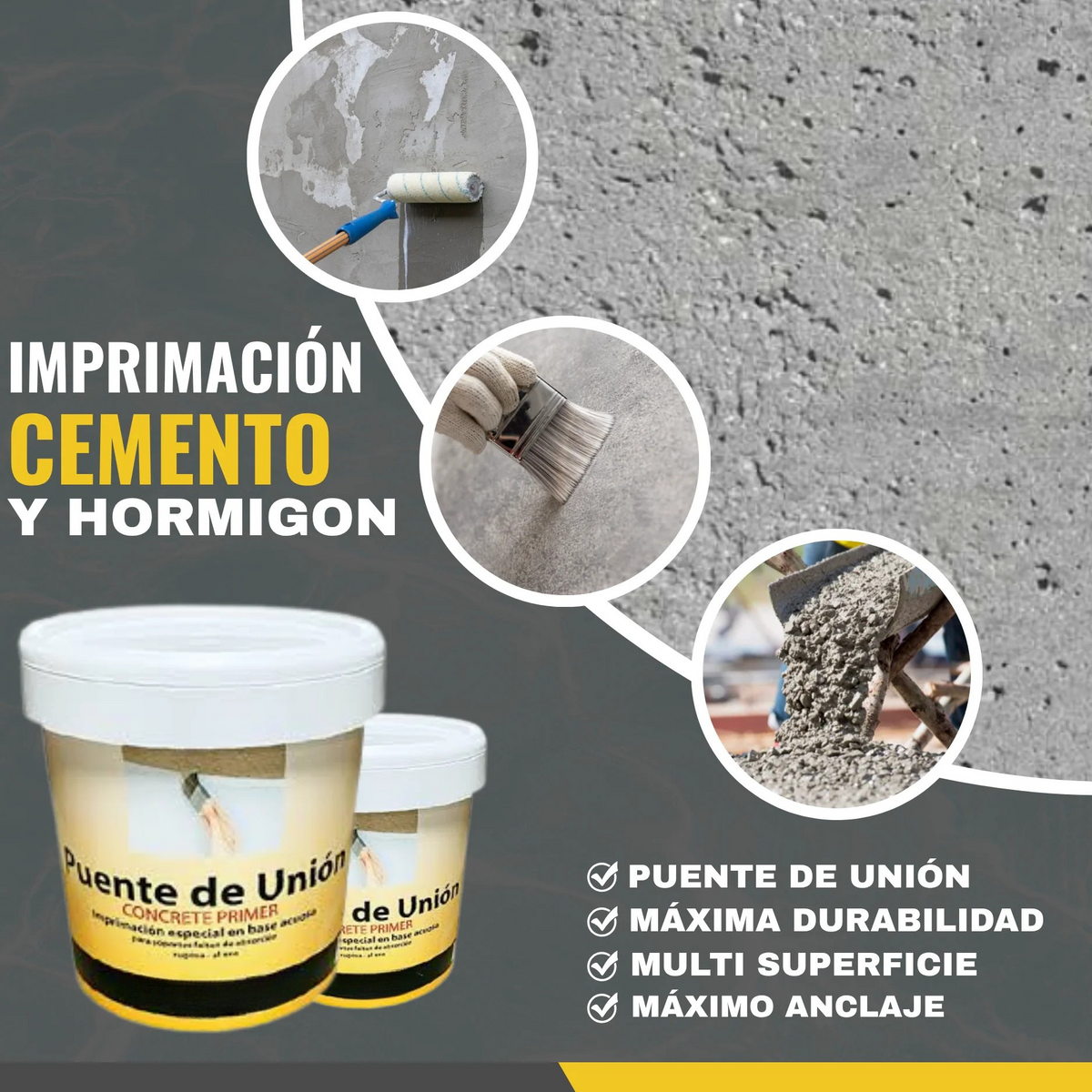 IMPRIMACIÓN  DE ANCLAJE PUENTE DE UNIÓN CEMENTO/HORMIGÓN | Snappyblue®